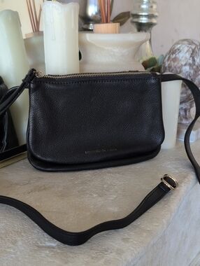 Monserat De Lucca Luxury Black Leather Belt Bag